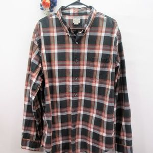 J. Crew Plaid Mens Shirt Button Down Long Sleeve